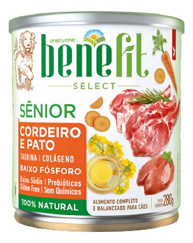 Benefit Select Spinpet Sênior Cordeiro/pato 280 Gr Full
