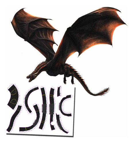 Drogon Dragon Game Of Thrones Papercraft