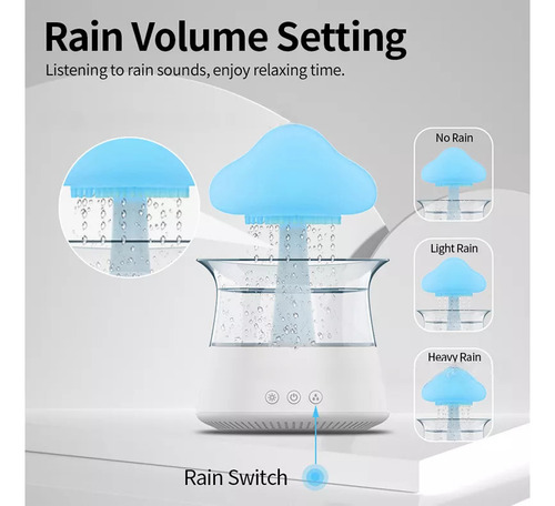 A Umidificador De Nebulização De Nuvem De Chuva, Luz