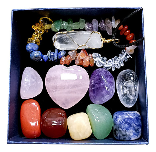 Set De Piedras De Meditación Con 7 Chakras Y Cristal