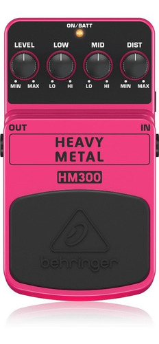Pedal Efecto Behringer Hm300 Distorsión Heavy Metal