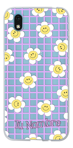 Funda Para Zte Para Mujer Flores Felices Con Tu Nombre