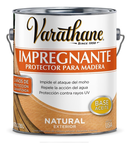 Impregnante Protector Para Maderas Decks 3,785l Varathane