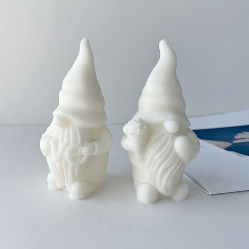 Molde De Silicona Para Velas, Bonito Yeso Enano Con Forma De