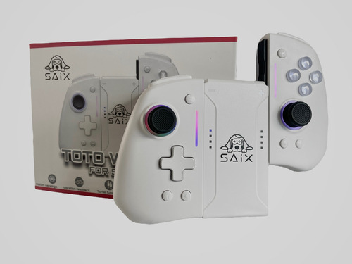 Saix Joypad Toto White Antidrift Turbo Control Para Switch Color Blanco
