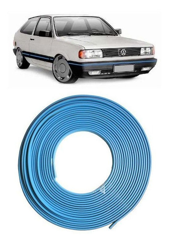 Kit Friso Parachoque Gol Gts Gti Gls 87 94 Azul 7 Mts 209a