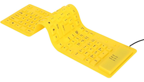 Teclado Conexión Usb, Plegable Silicona Gowenic/amarillo