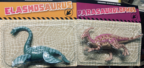 Elasmosaurus Y Parasaurolophus X 2 Dinosaurios +1 Revista