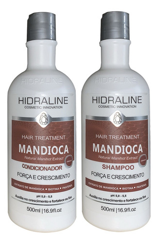  Kit Hidraline Mandioca Rápido Shampoo E Condicionador 500ml