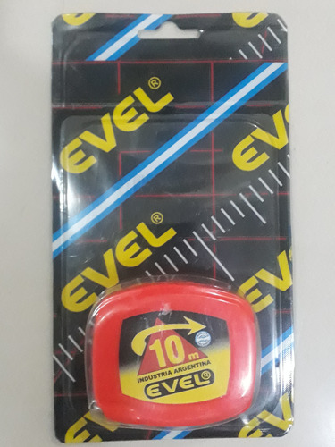 Cinta Metrica Evel 10m 11mm Art 110 Color Roja Fleje Acero