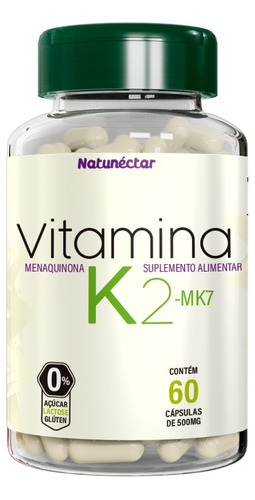 Vitamina K2-mk7 500mg - Preservação Dos Ossos;cardiovascular Sabor Sem sabor