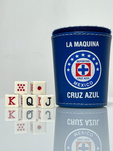 Cubilete Cruz Azul - America Con 10 Dados De Poker