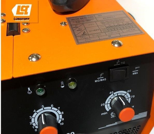 Imagen 3 de 9 de Soldadora Inverter Mig Lusqtoff Iron Mig 100 3 En 1 Mma Tig