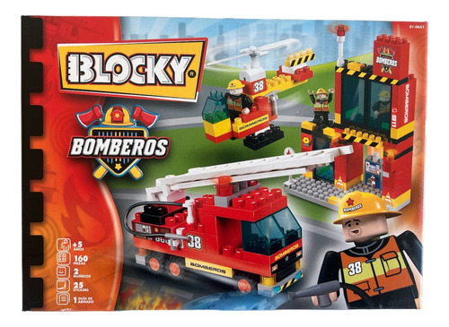 Blocky Bomberos 2 150 Pzas  Bloques Juguetes