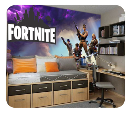 Papel Parede Adesivo Game Fortnite Battle Royale 3,00x1,60 M