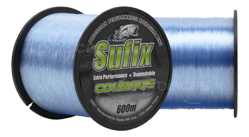 Linha Rapala Sufix Courage Mono Flexível 600m 0.25mm Azul