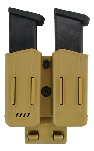 Porta Cargador Doble Polimero Universal Coyote 9mm .45 .40