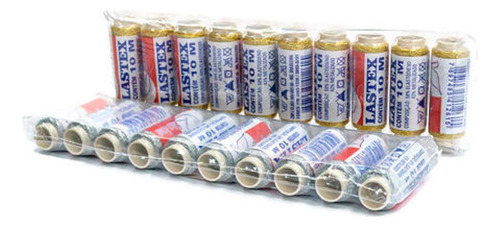Lastex Metalizado 0,8mm Sao Jose 20/00 Pacote Com 10u Cor Dourado