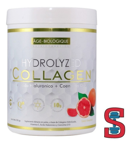 Imagen 1 de 4 de Colageno Hydrolizado Ac Hialuronico Q10 Vit C Age Biologique