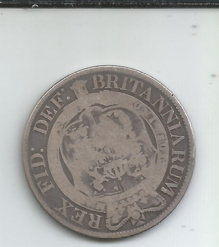 P 98 Gran Bretaña Moneda De Plata Media Corona 1818 (Usado)
