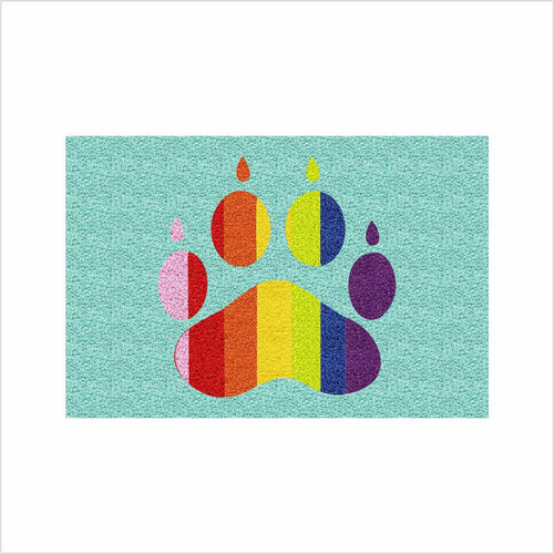Tapete Pata Lgbt, Medida Porta. 60 Cm 40 Cm