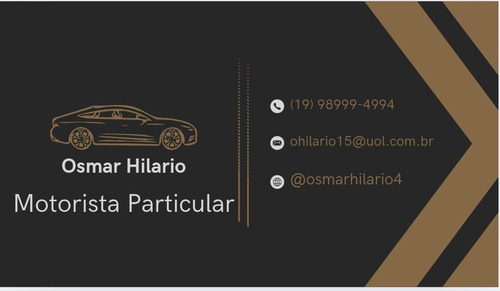 Serviço De Motorista Particular Tenho Veículo Próprio