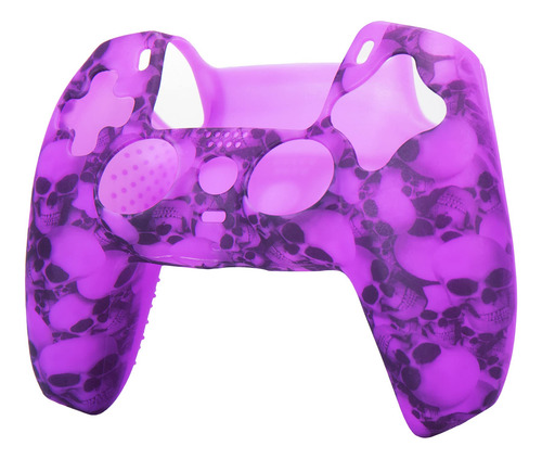 Funda Protectora Silicona Morada Para Control Ps5 Dualsense