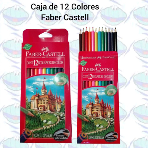 Caja De 12 Colores Faber Castell / Colores Escolares 