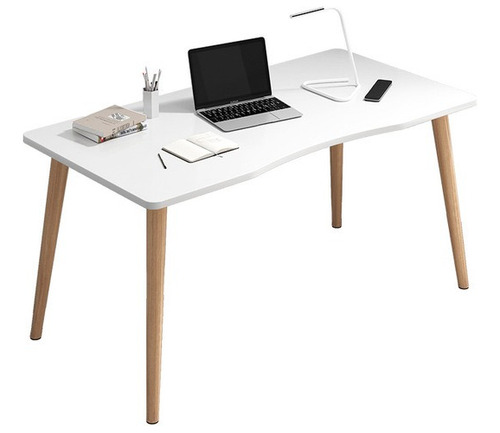 Mesa De Escritorio Moderna Ergonómica Blanca