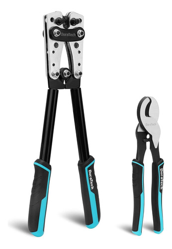 Duratech Batería Cable Lug Crimping Herramienta Con...