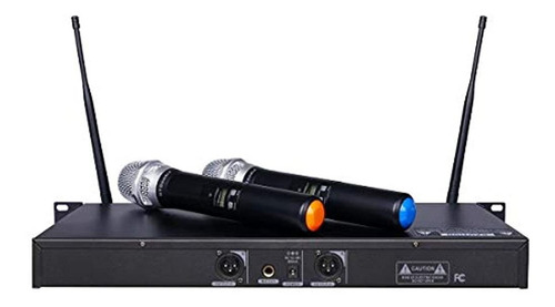 Gtd Audio 2 X 800 Canales Frecuencia Uhf Inalámbrico De Mano