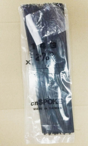 Imagen 2 de 2 de Rayos Especiales Acero Inox C/niple Negros 72u Taiwan 270mm