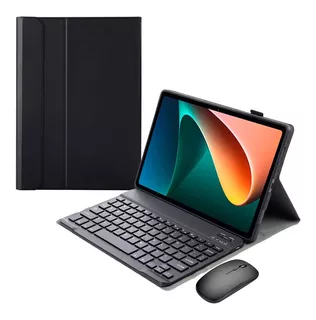 Capa Book + Teclado Abnt2 + Mouse Para Xiaomi Pad 5 / 5 Pro