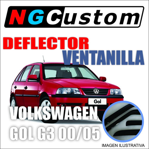 Deflector De Ventanilla Volkswagen Gol G3 00/05 Del Coliza