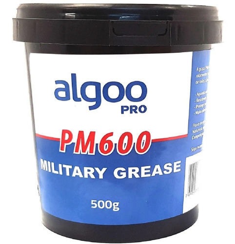 Graxa Militar Algoo Resistência Proteção Bike Pm600 500gr