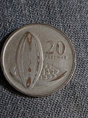 Moneda De Ghana 20 Pesewa Año 2007 Acero Niquelado 