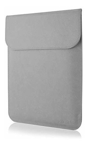 Funda Portátil 15-16  Compatible Macbook Pro, Cuero Pu, Gris