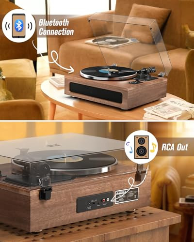 Paquete De Alta Fidelidad Vintage Con Tocadiscos: 4 Altavoce
