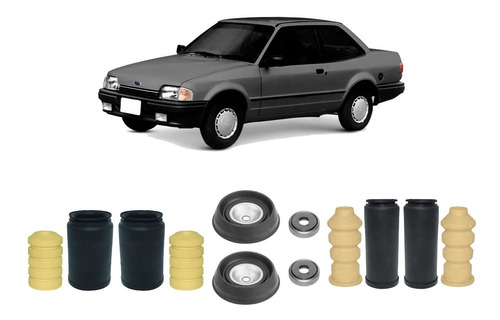 4 Kit Coxim Dianteiro + Batente Traseiro Verona 1989 1990 91