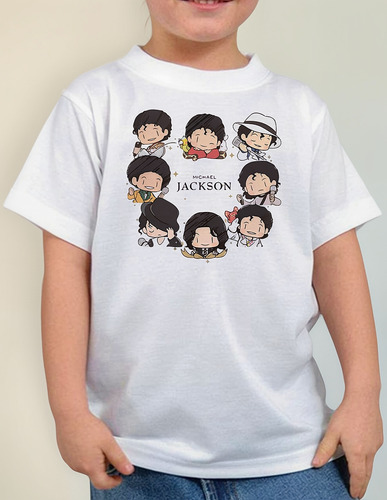 Playera Cuello Redondo Michael Jackson Dibujos