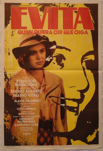 Afiche Original Cine - Evita  - 1984 -  Eduardo Mignogna