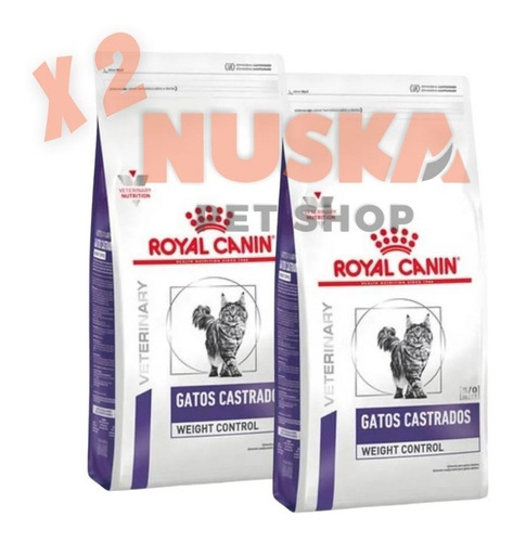 Royal Canin Gatos Castrados-weight Control 3 Kg X 2 Unidades