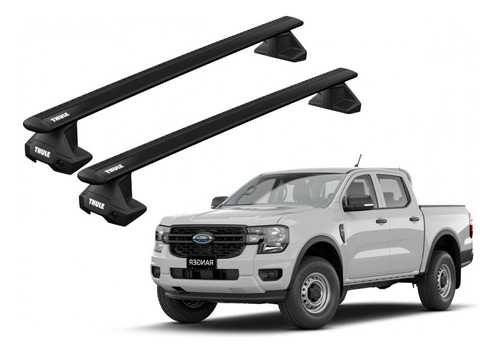 Barras Thule Ford Ranger 23- Tn / Wingbar Evo Bk