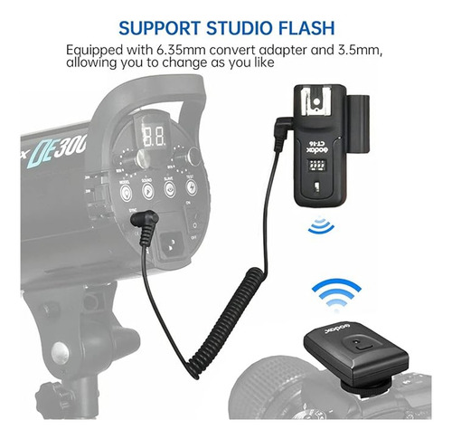 Godox-kit Ct 16 Con Transmisor Y Receptor Inalámbrico.