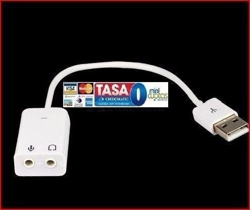 Adaptador Tarjeta Sonido Audio Externo 7.1ch Usb 3d Dj Micro