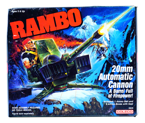 Coleco Rambo 20mm Automatic Cannon 1986 Edition Msi
