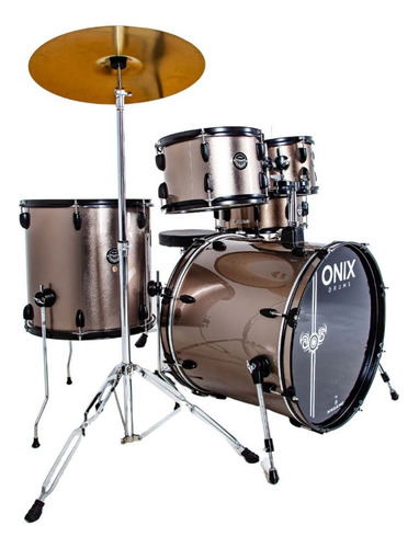 Bateria Nagano Onix Smart 22 Com Banco Pratos Completa 22/14
