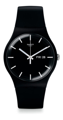 Reloj Swatch Mono Black De Silicona So29b704 Ss