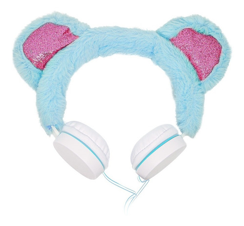 Imagen 1 de 10 de Auriculares Stereo Orejas Zorro Vincha Peluche Cable 1,5mts