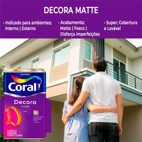 Tinta Coral Decora Matte Fosco Cores Mais Vivas